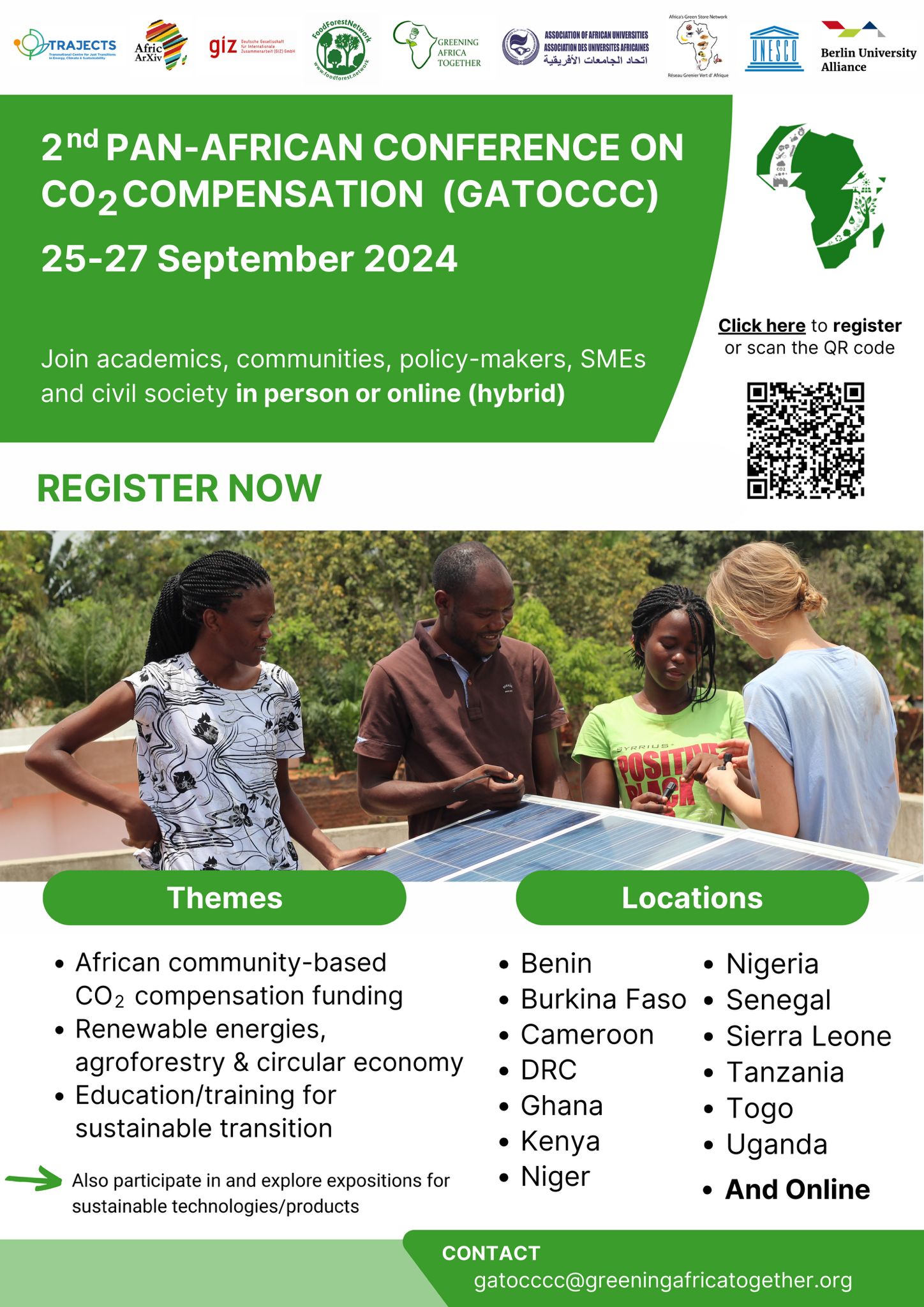 Join the 2nd Pan-African Conference on CO2 Compensation (GATOCCC) from September 25-27, 2024!